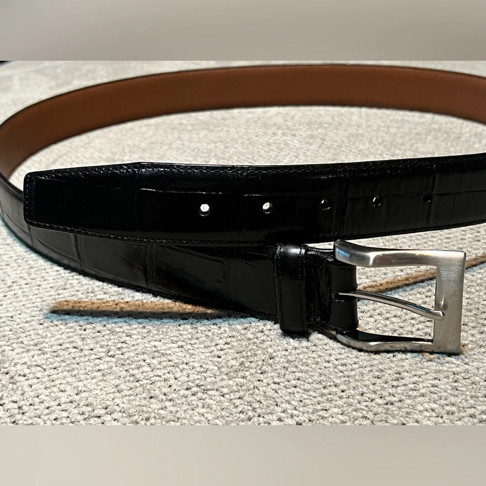 Brighton Men’s Croc Embossed Leather‎ Belt 42